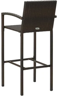 vidaXL 7-cz zestaw mebli barowych z podłokietnikami rattan PE brąz 3064813 - Pozostałe meble ogrodowe - miniaturka - grafika 7