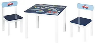 roba kierowca, meble dziecięce Erie w kolorze niebieskim i białym, różne meble dla miłośników małych Auto - Stoliki dla dzieci - miniaturka - grafika 6