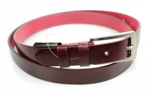 Pas-Max Pasek Damski Skórzany (PL) Skóra Licowa EXTRA Gładki 25 mm CZEREŚNIOWY - Paski Pas-Max Pasek Damski Skórzany (PL) Skóra Licowa EXTRA Gładki 25 mm CZEREŚNIOWY - Paski - miniaturka - grafika 1