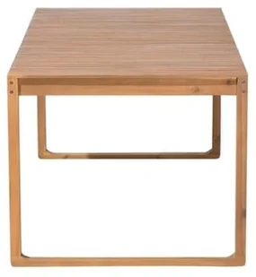 Beliani Zestaw ogrodowy drewniany stół i 8 krzeseł z poduszkami niebieskimi SA - Meble ogrodowe - miniaturka - grafika 7