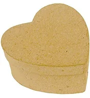 Decoupage - Decopatch Art déco Patch bt001o Box kwadratowy kształt z fotohalterung z kartonu z masy papierniczej, 7 x 7 x 7 cm, do ozdabiania, nadaje się idealnie do Twoich ozdoba do mieszkania, brązowy serce BT502O - miniaturka - grafika 1