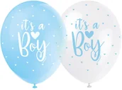 Baby shower i roczek - UNIQUE Balony pastelowe na Baby Shower Chłopca - 30 cm - 5 szt. U56115 - miniaturka - grafika 1