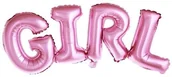 Baby shower i roczek - PartyDeco Balon foliowy "GIRL", 29", różowy, shp - miniaturka - grafika 1
