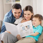 Albumy fotograficzne - NA Murrano Album z Okienkiem dla Rodziców Dziecka Roczek Odkrywanie Świata ALB-BO-BK-CO2-002 - miniaturka - grafika 1