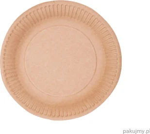 abc-pak Talerz papierowy kraft Nature brązowy 15cm 100szt. 7530015 - Opakowania gastronomiczne - miniaturka - grafika 2