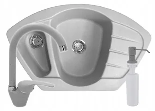 Kuchinox Compact Zlewozmywak Granitowy Zlew Kuchenny +syfon - Zlewozmywaki - miniaturka - grafika 5