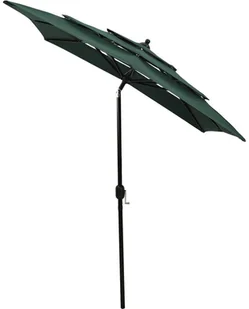 vidaXL 3-poziomowy parasol na aluminiowym słupku, zielony, 2x2 m 313845 - Parasole ogrodowe - miniaturka - grafika 4