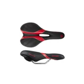 Siodełka rowerowe i akcesoria - Accent Siodełko Derry czarny-czerwony / Płeć: męskie - miniaturka - grafika 1