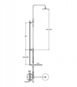 Zestawy prysznicowe - Kohlman Axel Gold Zestaw prysznicowy natynkowy z deszczownicą złoty QW276AGD - miniaturka - grafika 1