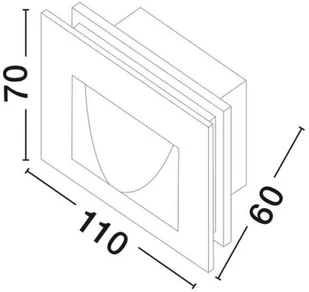 Lucide Wpust LAMPA ścienna KRYPTON 726401 schodowa OPRAWA prostokątna LED 3W 3000K zewnętrzna do zabudowy IP54 ciemnoszara __code-43683 - Oprawy, klosze i abażury - miniaturka - grafika 4