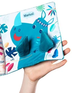 Lilliputiens LILLIPUTIENS Książeczka z mini-przytulanką wielofunkcyjna "Tato gdzie jesteś$11" Nosorożec Marius 12 m+ 83099 - Zabawki interaktywne dla dzieci - miniaturka - grafika 8