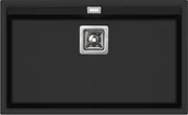 Zlewozmywaki - Aquasanita Delicia SQD101 korek automatyczny 601 Czarny metalik SQD1100-601AW - miniaturka - grafika 1