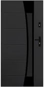 Drzwi zewnętrzne - Pantor Drzwi zewnętrzne stalowe Lyon czarno antracytowe 90 lewe - miniaturka - grafika 1