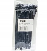 Inne mocowania - opaska zaciskowa czarna Opk 200 4,8 100szt Gemi - miniaturka - grafika 1