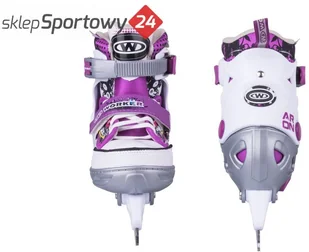 Worker ŁYŻWOROLKI 2W1 ARON BIAŁ ROZM L 40-43 7095-L - Rolki - miniaturka - grafika 5