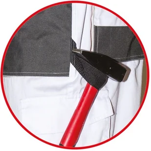 Dedra Spodnie robocze BH4SO-LD ogrodniczki Biały rozmiar LD/54) - Odzież robocza - miniaturka - grafika 4