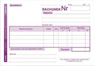 Druki akcydensowe - Emeko Tomecki I Płaczek S.k.a Druk Rachunek ryczałt (poziom) A6 1+1 - miniaturka - grafika 1