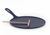Patelnie - Le Creuset Patelnia naleśnikowa black 20136270000460 - miniaturka - grafika 1