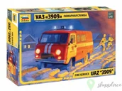 Kolekcjonerskie modele pojazdów - Zvezda Model plastikowy UAZ 3909 Samochód strażacki - miniaturka - grafika 1