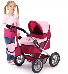 Bayer Wózek dla lalek Trendy, szaro-czerwony, 13014AA Brandunit BV - Wózki dla lalek - miniaturka - grafika 2