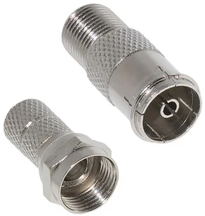 DPM Adapter gniazdo F gniazdo TV + wtyk F - Kostki, złączki, wtyczki - miniaturka - grafika 2