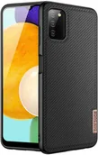 Etui i futerały do telefonów - Dux Ducis Fino etui pokrowiec pokryty nylonowym materiałem Samsung Galaxy A03s czarny - miniaturka - grafika 1