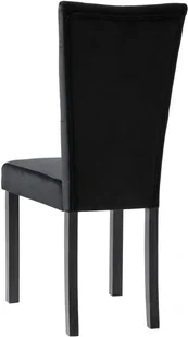 vidaXL Krzesła do jadalni, 4 szt., aksamitne, czarne - Krzesła - miniaturka - grafika 7