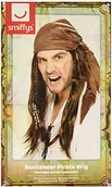 Dodatki do strojów karnawałowych - Smiffys dla mężczyzn piraci peruka z perłami i chustka na głowę, One Size, brązowy, 42074 42074 - miniaturka - grafika 1