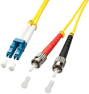 Lindy Patchcord światłowodowy LC/ST 9/125 Singlemode 1m 47460 47460 - Kable miedziane - miniaturka - grafika 2