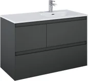 Szafki łazienkowe - Elita 168162 SZAFKA podumywalkowa SPLIT 100 3S P ANTHRACITE MATT PDW - miniaturka - grafika 1