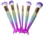 Pędzle do makijażu - Pędzle do Makijażu zestaw 6sztuk syrenki - miniaturka - grafika 1