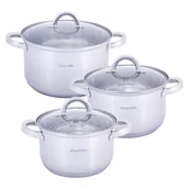 Zestawy garnków i patelni - Kamille Zestaw komplet garnków ze stali nierdzewnej 6el. 4915 - miniaturka - grafika 1
