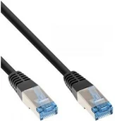 Kable miedziane - InLine Kabel krosowy Cat.6A, S/FTP, TPE elastyczny, czarny, czarny 0.5 m 74855S - miniaturka - grafika 1