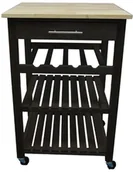 Wózki kuchenne - Wózek kuchenny wielofunkcyjny mobilny barek na kółkach 58 x 48 x 88 cm  jja-13137 - miniaturka - grafika 1