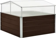 Szklarnie ogrodowe - vidaXL Inspekt brązowy 100 x 100 x 85 cm stal galwanizowana 45711 - miniaturka - grafika 1