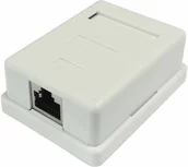 Złącza, przejściówki, adaptery - brak danych Puszka natynkowa kat 6 1x RJ-45 ST - miniaturka - grafika 1