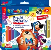 Przybory szkolne - St. Majewski Bambino kredki trójkątne z temperówką 12 kolorów - miniaturka - grafika 1