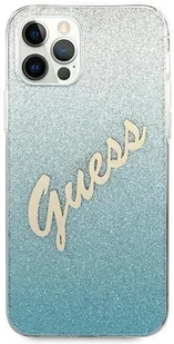Guess Glitter Gradient Script Etui na iPhone 12 / iPhone 12 Pro niebieski GUHCP12MPCUGLSBL - Etui i futerały do telefonów - miniaturka - grafika 13