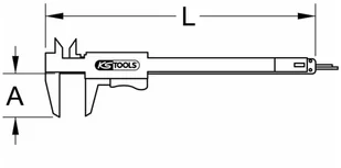 KS TOOLS Suwmiarka kieszonkowa z noniuszem 0-150 mm, 300.0510 - Suwmiarki i mikrometry - miniaturka - grafika 3
