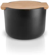 Pojemniki kuchenne - Eva Solo NORDIC Pojemnik na Sól z Drewnianą Pokrywką Czarny 502784 - miniaturka - grafika 1