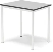 Meble do szkół i przedszkoli - AJ Produkty Stół BORS, 700x600x720 mm, laminat szary, biały - miniaturka - grafika 1