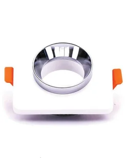 v-tac Oprawa Oczko V-TAC GIPS BETON GU10 Kwadrat Wpuszczany Biały/Chrom VT-862 - Oprawy, klosze i abażury - miniaturka - grafika 2