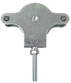 Suszarki na ubrania - Unbekannt WOLF Pack 5120501 koło pasowe lina na pranie, ocynkowane, 40 MM, rolka toczna ze śrubą, szary 5120501 - miniaturka - grafika 1