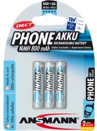 Ładowarki i akumulatory - Ansmann 800 mAh DECT AAA Niklowo-metalowo-wodorkowa (NiMH), Akumulator 4013674030149 - miniaturka - grafika 1