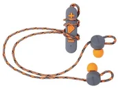 Słuchawki - Boompods Retrobuds szaro-pomarańczowe - miniaturka - grafika 1