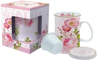 Kubki - Nuova Cer R2S Kubek z zaparzaczem i pokrywką R2S Floral Damask 316 FLDA - miniaturka - grafika 1