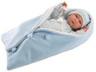 Lalki dla dziewczynek - Llorens Lalka Llorens noworodek Lalo w niebieskim beciku 42cm 8426265740475 - miniaturka - grafika 1