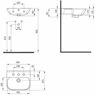 Deante Avis 45x37 CDA6U4W - Umywalki - miniaturka - grafika 3