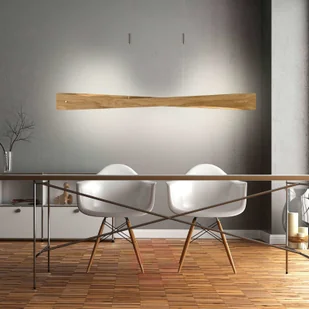 LUCANDE Lucande Lian lampa wisząca LED, drewno dębowe - Lampy sufitowe - miniaturka - grafika 2