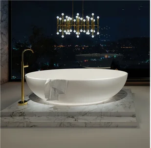 Marmorin Beca Wanna wolnostojąca 220x120 cm biały połysk PW540012200 - Wanny - miniaturka - grafika 3